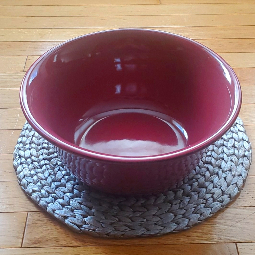 Pier 1 Toscana Burgundy Large Serving Bowl EUC